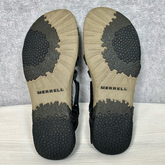 Merrell San Remo Strappy Leather Outdoors Sandals-Black-Women Size 9 - Picture 10 of 12